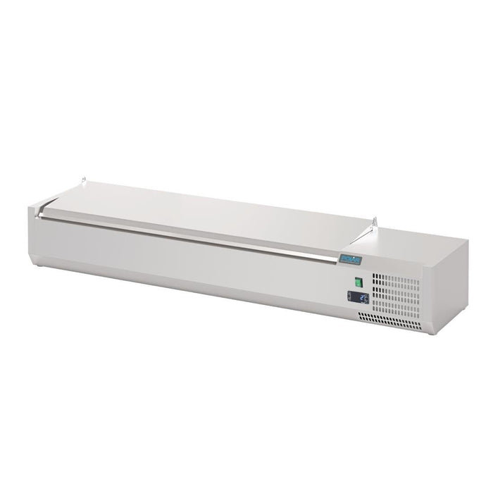 Polar G-serie opzetkoelvitrine met deksel 7x GN 1/4