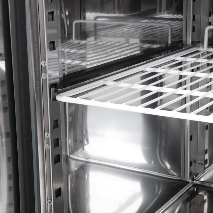 Polar U-Series Driedubbele Deur Aanrecht Koelkast 417Ltr