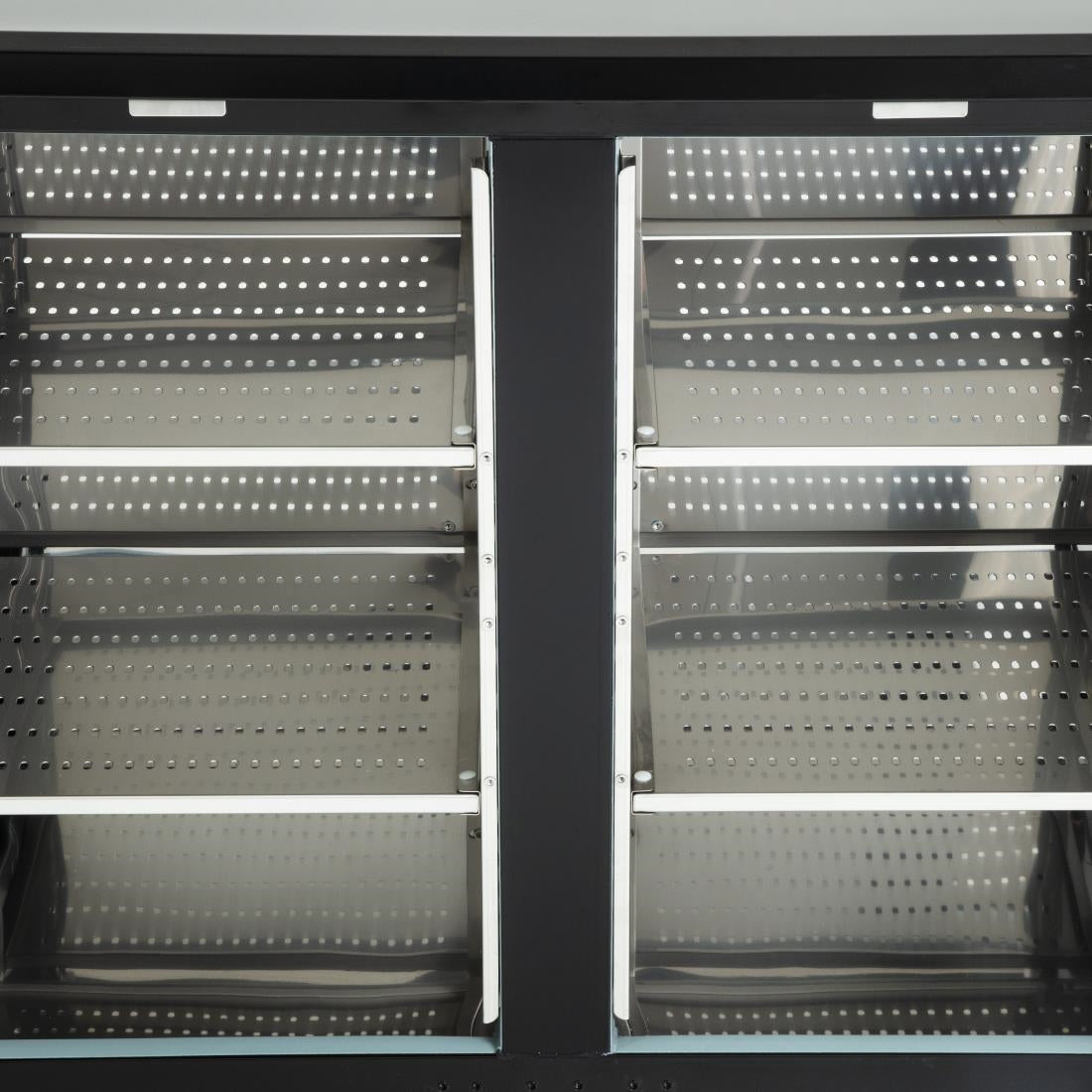 Polar u-serie dubbele deur back bar toonbank koelkast met laden