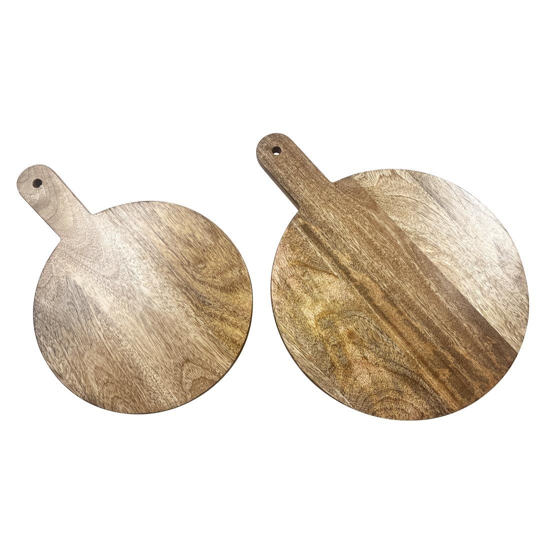 Olympia Ronde Displaystandaard van Mangohout met Metalen Poten 350x250x80mm