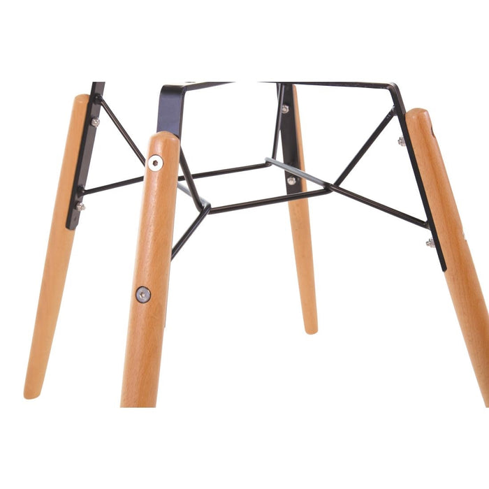 Bolero Arlo polypropyleen stoelen met houten poten wit (2 stuks)