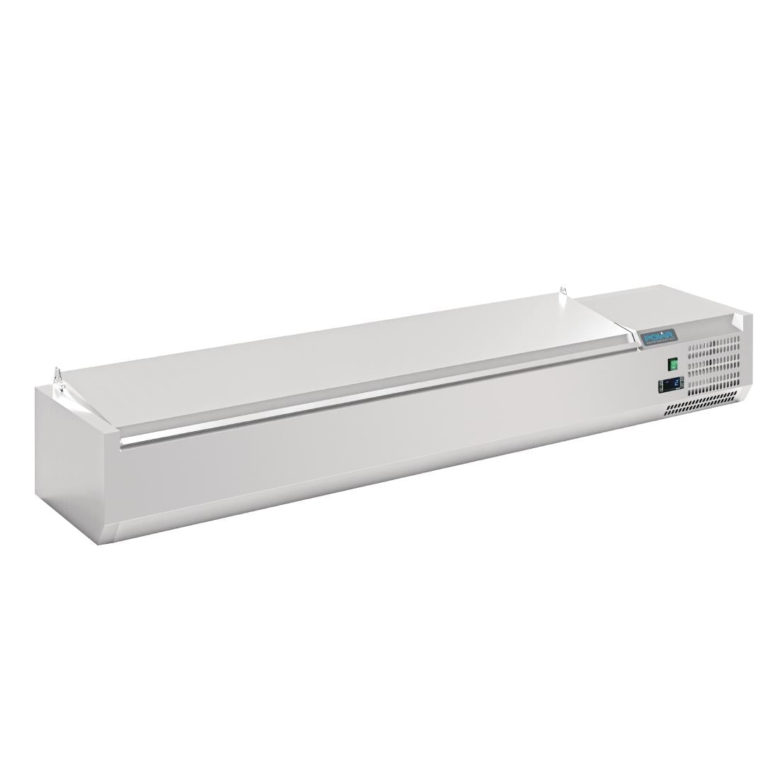 Polar g-serie werkbank koelkast met deksel 8x 1/4gn