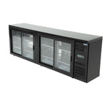 Polar u-serie vier-deurs displaykoeler voor achter de bar