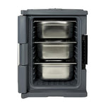 Vogue Thermo-Box 600 Voorlader Box Zwart Voor GN Bak Afmeting - 465X610x630mm