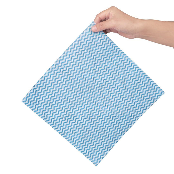 Nisbets Essentials non-woven schoonmaakdoekjes 25x25cm blauw (300 stuks)