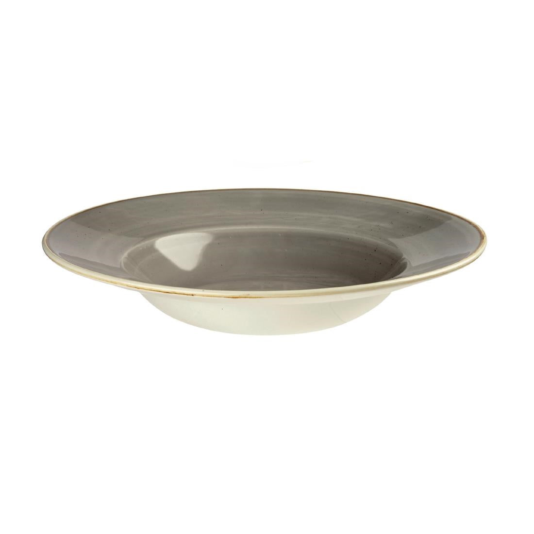 Churchill Stonecast Grey Kom Met Brede Rand Medium 23.88cm (pak van 12)