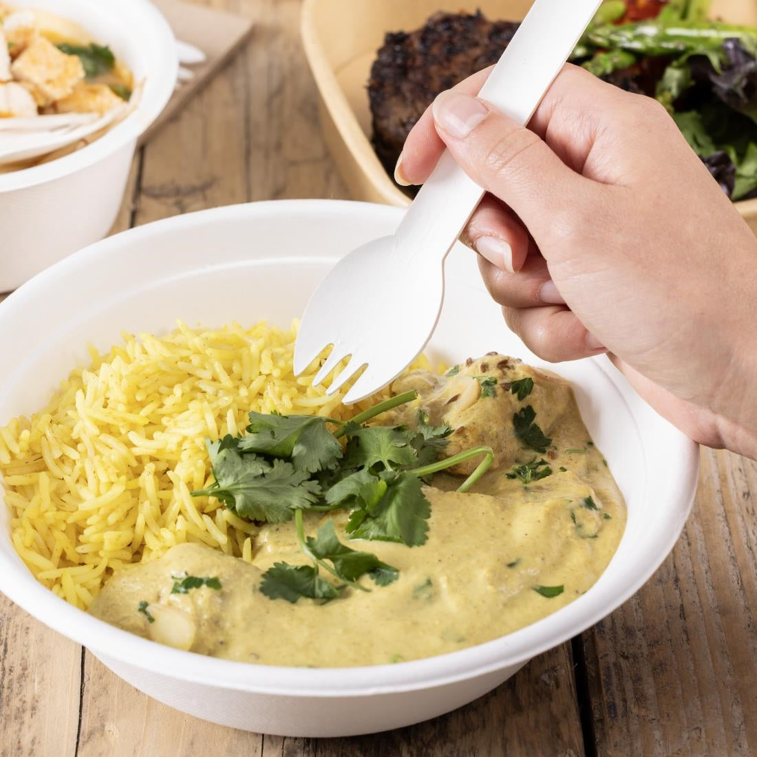 Fiesta Composteerbare Papieren Sporks 160 mm (Pakket Van 100)