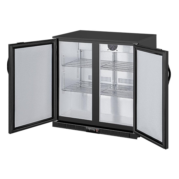 Polar G-serie 2-deurs barkoeling met blinde klapdeuren zwart 208L