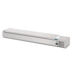 Polar G-serie opzetkoelvitrine met deksel 10x GN 1/4