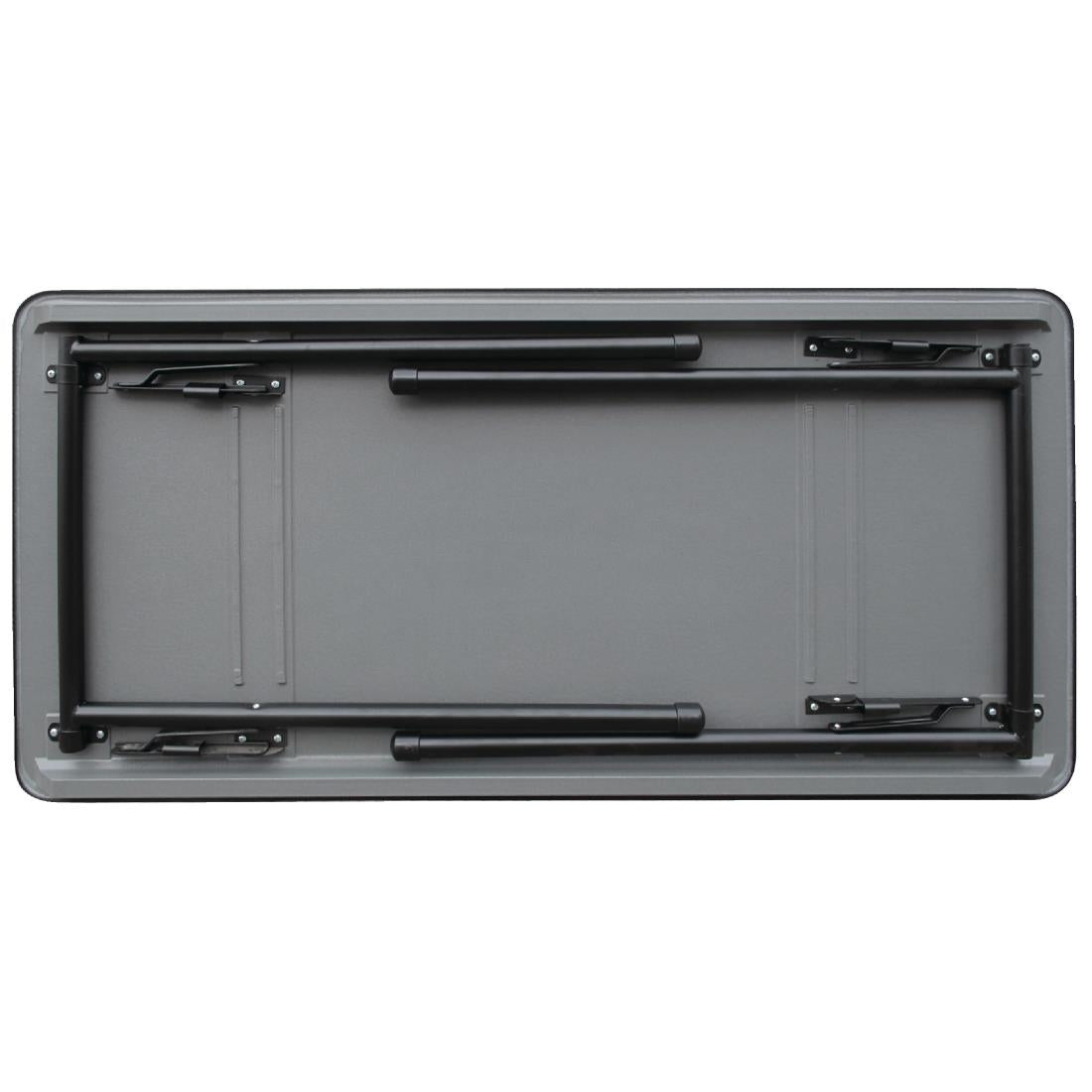 Bolero ABS rechthoekige klaptafel grijs 122cm