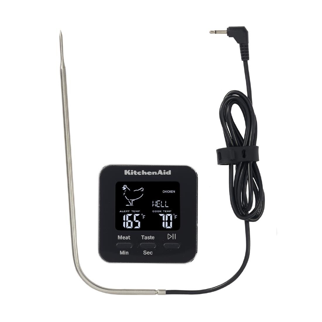 Kitchenaid Global Digitale Bedrade Probe Thermometer Zwart