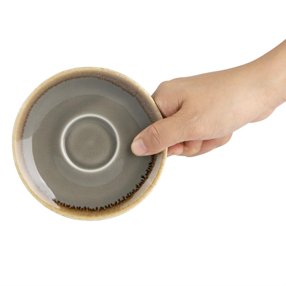 Olympia Kiln espressoschotels grijs 11,5cm (6 stuks)