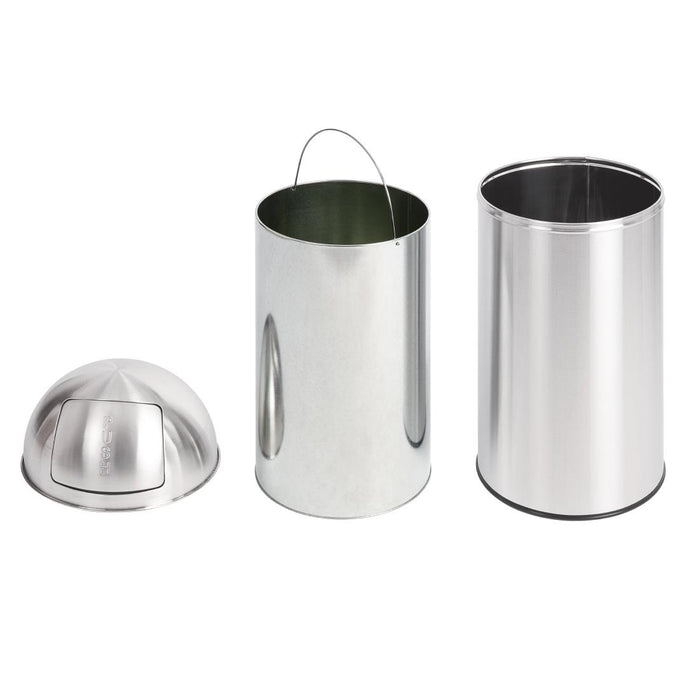 Bolero RVS afvalemmer 40L