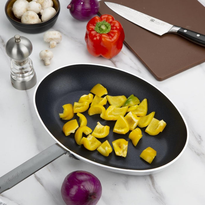 Vogue aluminium antiaanbak teflon platinum plus ovale koekenpan 36cm