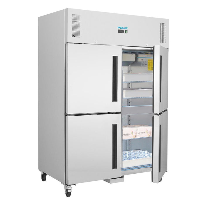 Polar g-serie opstaande dubbele stabiele deur gastro vriezer 1200ltr