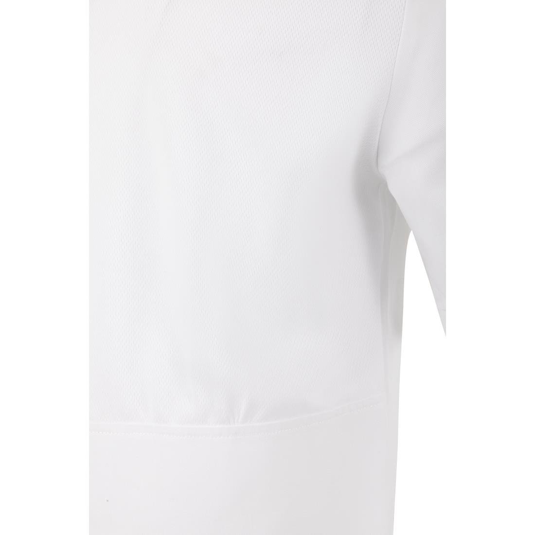 Southside Harlem Koksjas Wit Korte Mouw Mesh Maat L