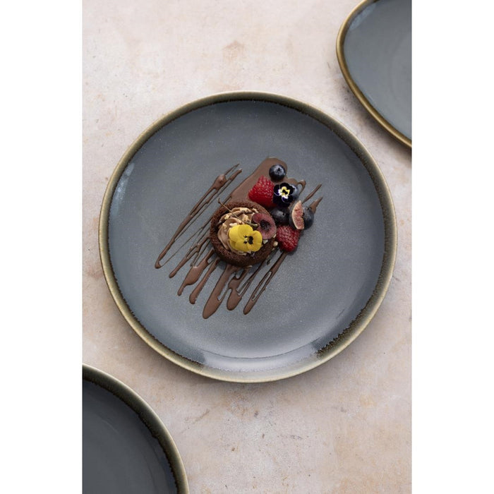 Olympia Kiln ronde borden 28cm oceaanblauw (4 stuks)