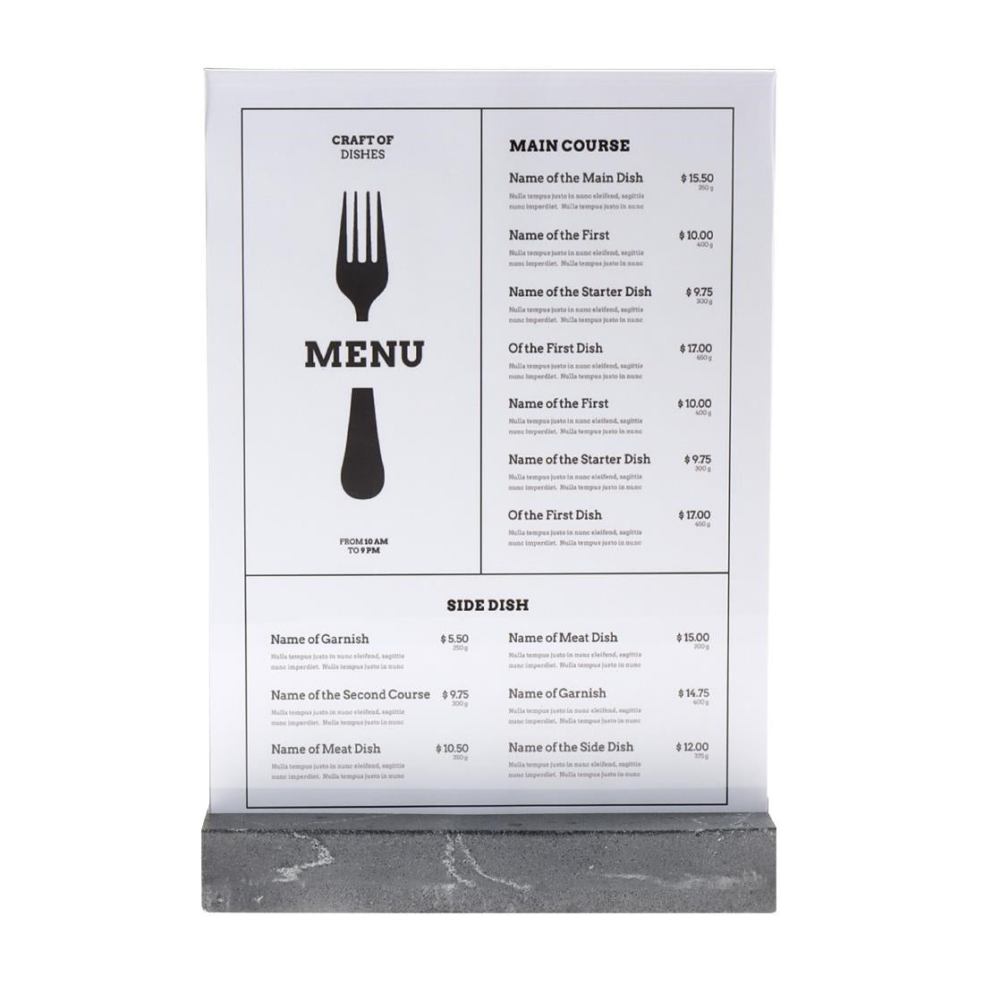 Europel Bordhouder A4 Polystone Antraciet