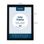 Europel Infokader / Zelfklevende Set Van 2 Stuks A4 Zwart