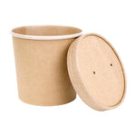 Fiesta Compostable papieren deksel voor soepbekers FB166, FB168 (500 stuks)
