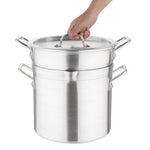 Vogue aluminium pan met au bain marie inzet 10L