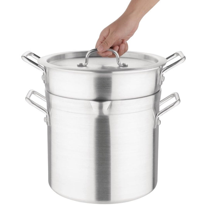 Vogue aluminium pan met au bain marie inzet 10L