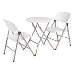 Bolero opklapbare stoelen wit (2 stuks)