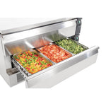 Polar U-serie compacte koel-vrieswerkbank 2 lades 6x GN 1/1