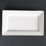 Olympia Lumina rechthoekige schalen met brede rand 25,7x15,5cm (4 stuks)