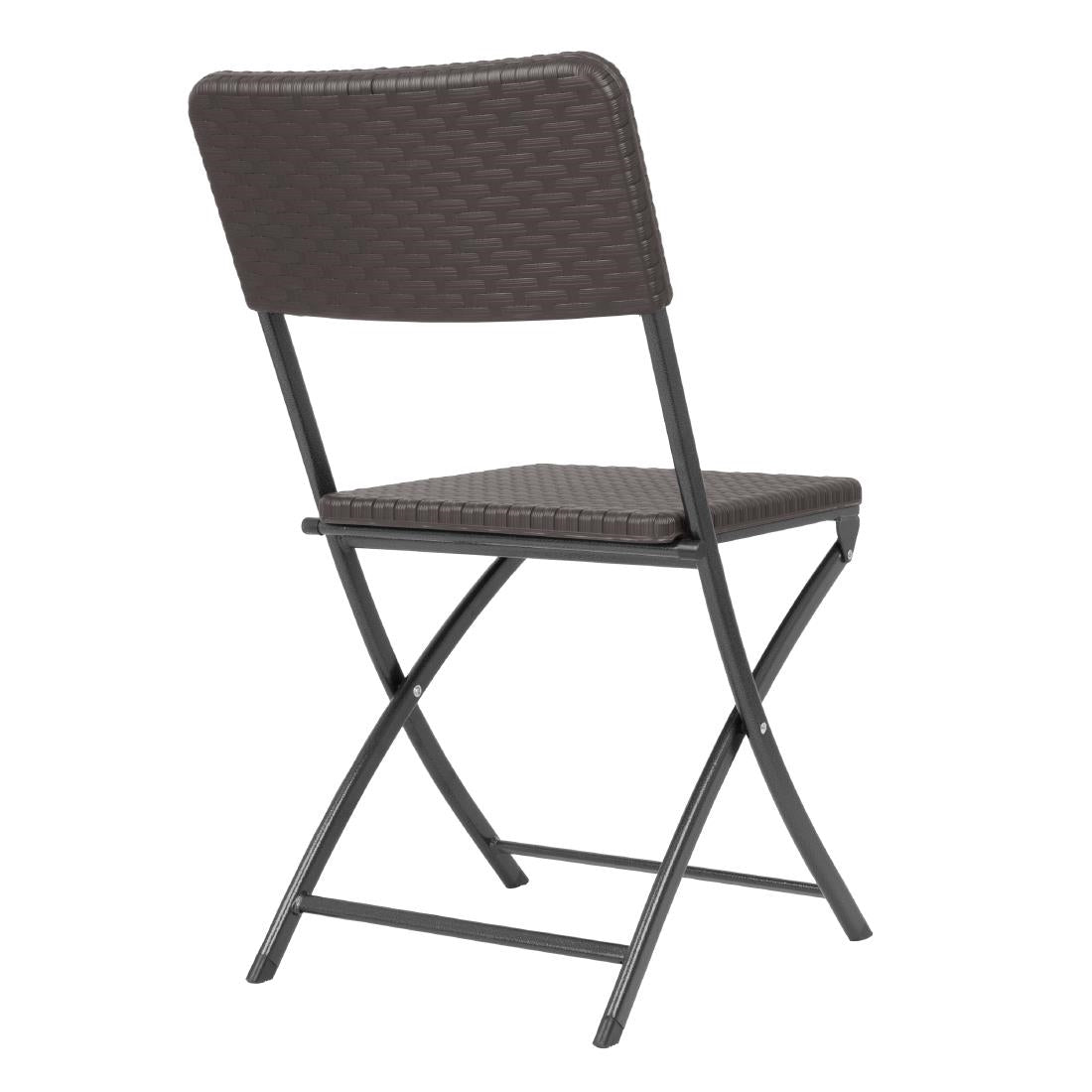 Bolero Rattan Klapstoelen Bruin (Set Van 2)