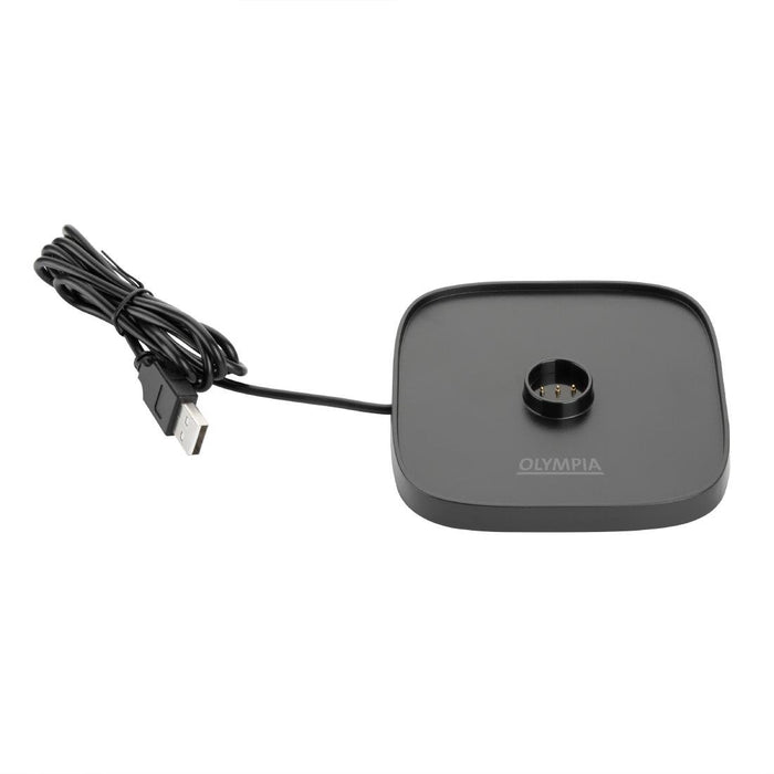 Olympia Lucca Tafellamp Vierkante Koepel Zwart 300mm