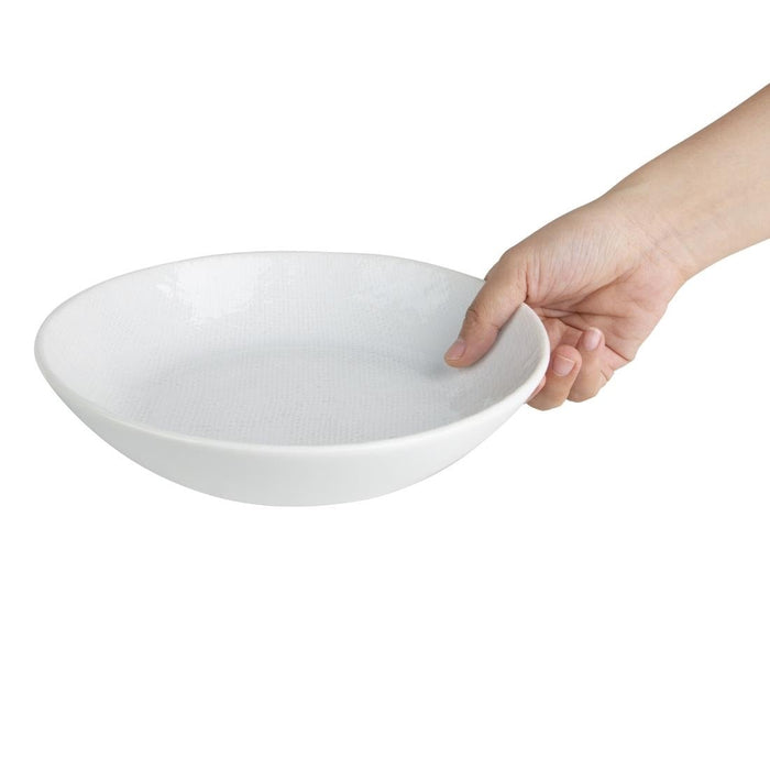 Olympia Denim Witte Coupe Kommen 220 mm (Pak Van 6)