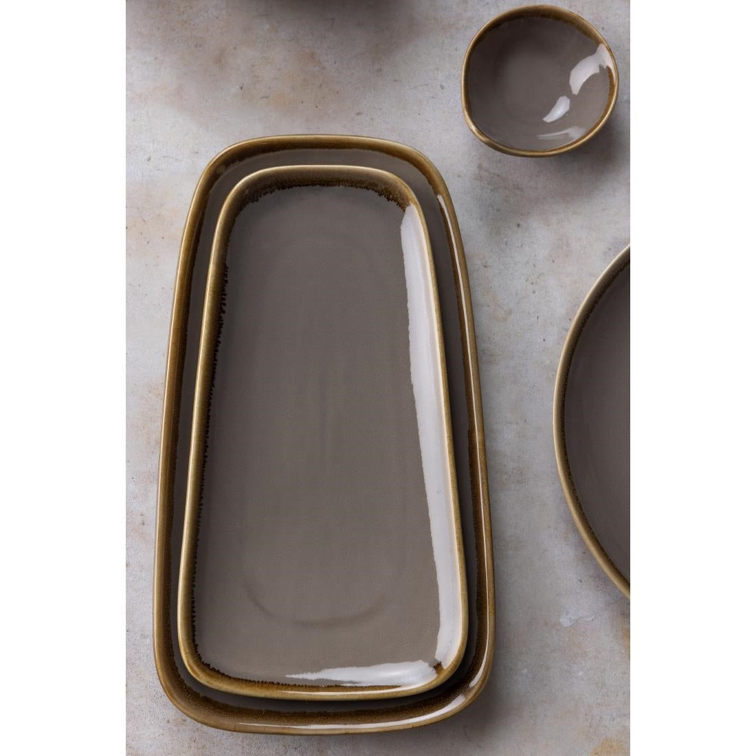 Olympia Kiln medium schalen grijs 29,5cm (4 stuks)