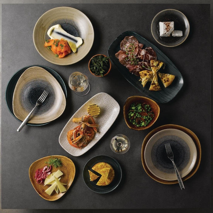 Churchill Stonecast Patina Rustic Teal Lotus Kom 23.5cm (pak van 12)