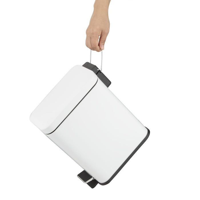 Jantex Slanke Badkamerprullenbak Wit 5Ltr