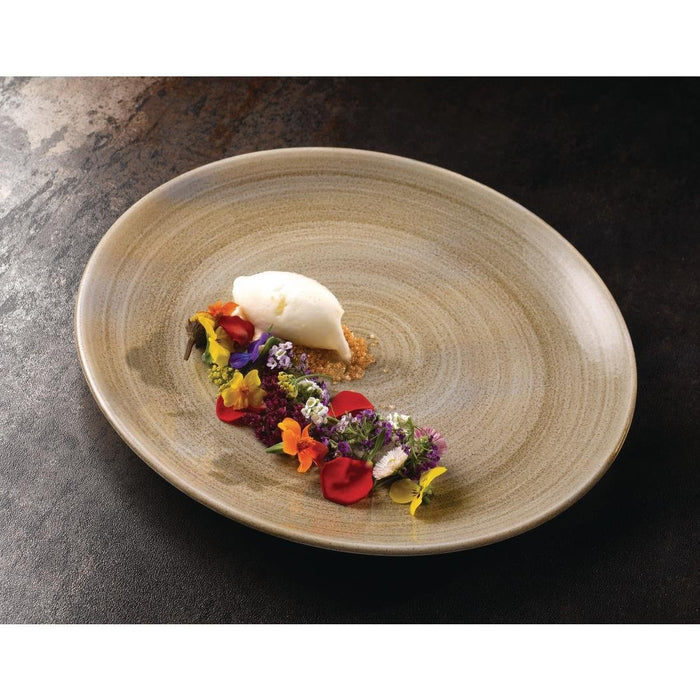 Churchill Stonecast Patina Antique Taupe Coupe Evolve Coupe Bord 32.4cm (pak van 10)