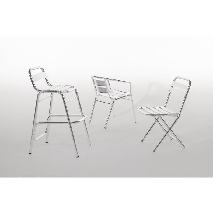 Bolero stapelbare aluminium stoelen (4 stuks)