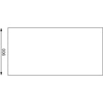 Vogue roestvrijstalen middentafel 1800mm
