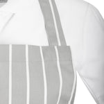 Whites Schort Grijs Wit Slagers Streep