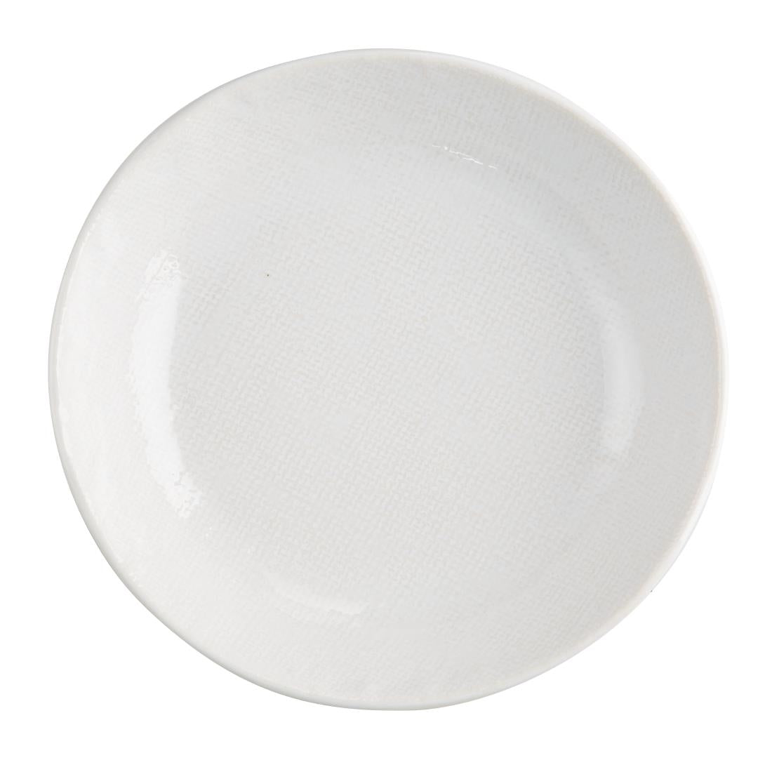 Olympia Denim Witte Coupe Kommen 220 mm (Pak Van 6)