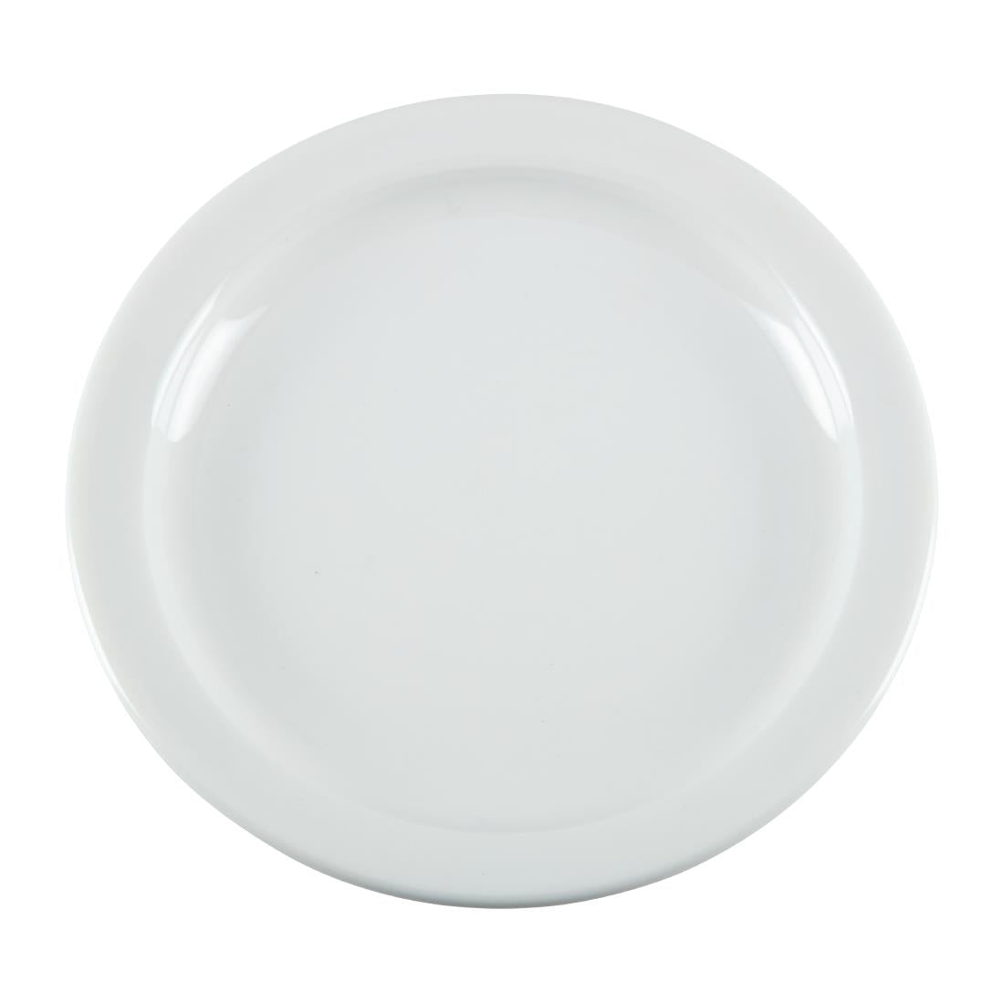 Olympia Whiteware borden met smalle rand 15cm (12 stuks)