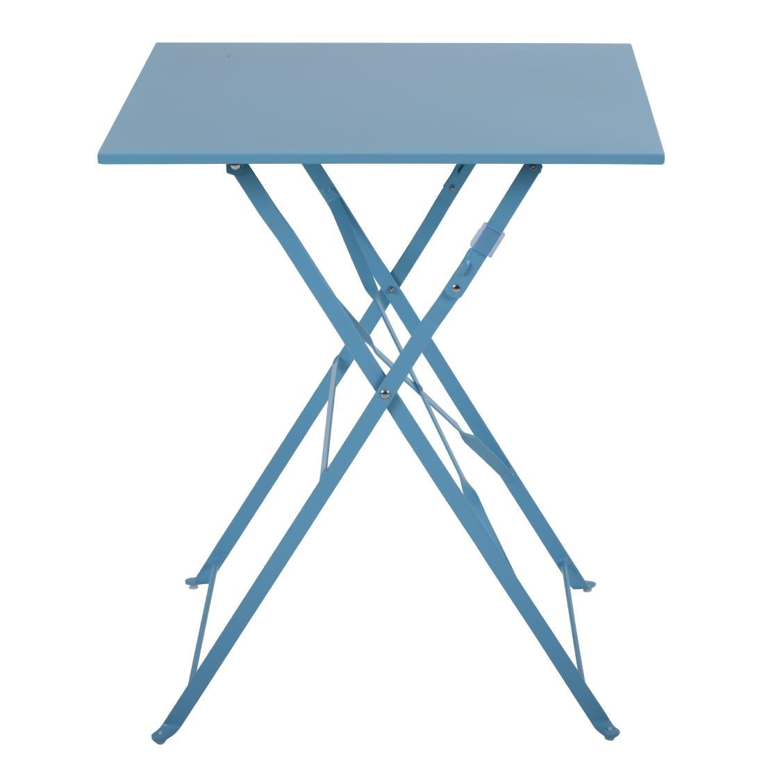 Bolero vierkante opklapbare stalen tafel turquoise 60cm