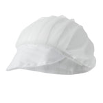 Whites nylon haarnet met klep wit
