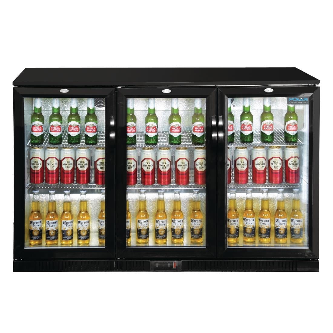 Polar G-serie laag model barkoeling drie klapdeuren 320L