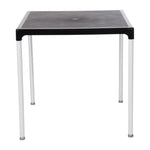 Bolero vierkante horeca tafel met aluminium poten zwart 75cm