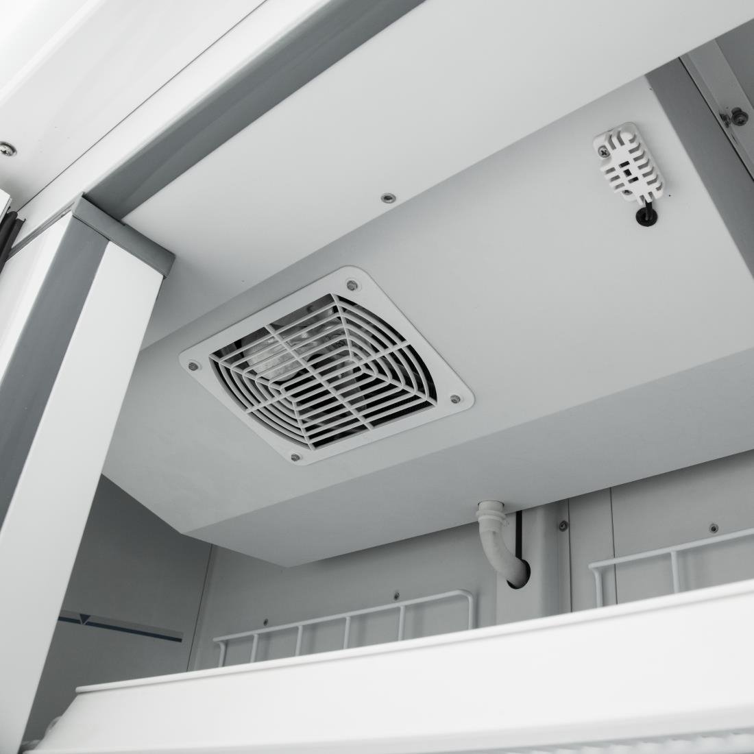 Polar g-serie rechtopstaande vitrinediepvriezer 920ltr wit