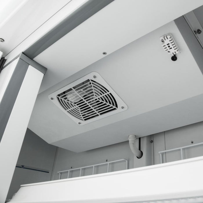 Polar g-serie rechtopstaande vitrinediepvriezer 920ltr wit