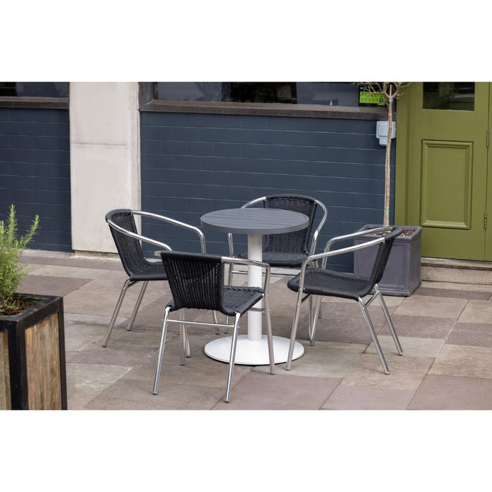 Bolero Aluminium Rond Tafelblad Donkergrijs 580mm