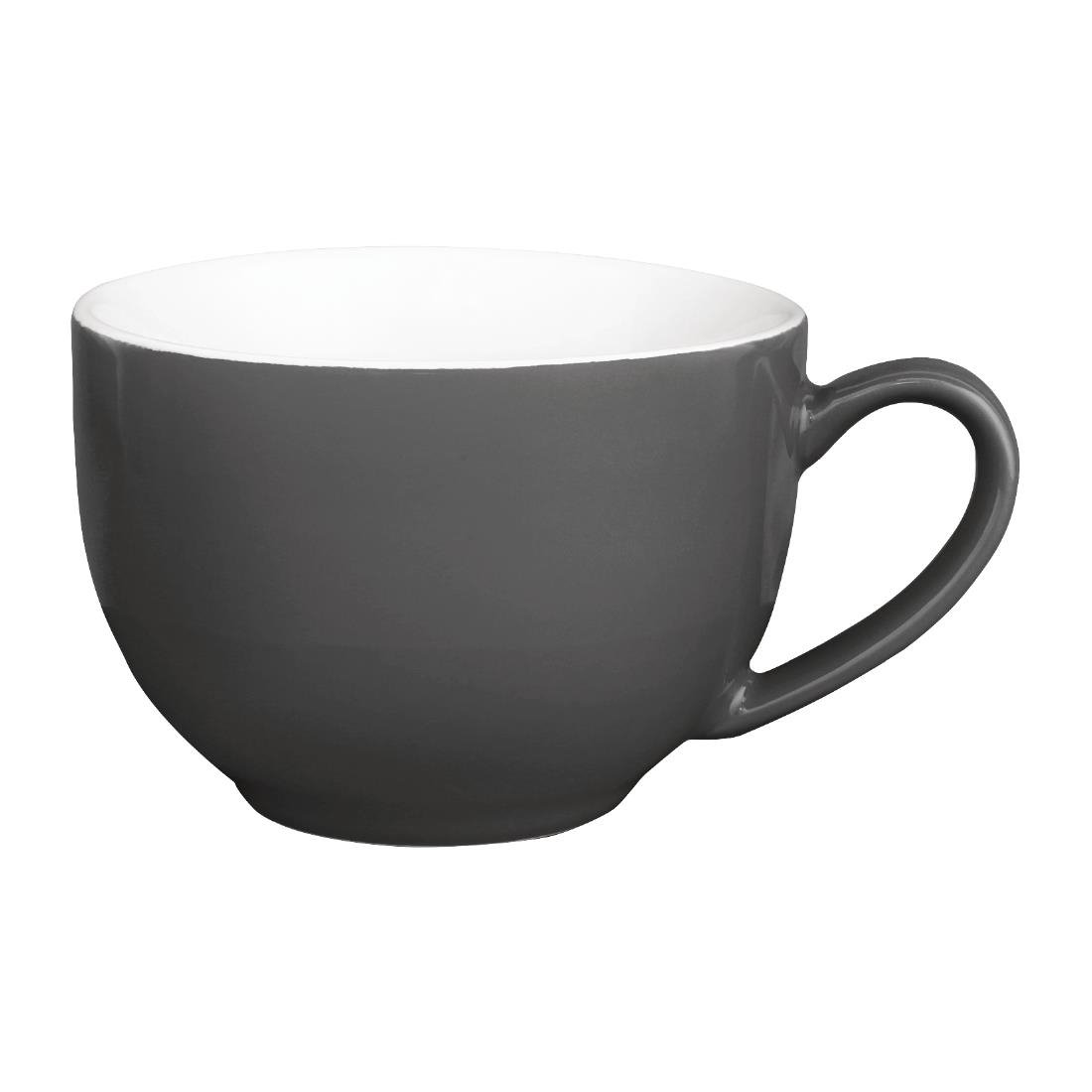 Olympia Café cappuccino koppen donkergrijs 340ml (12 stuks)