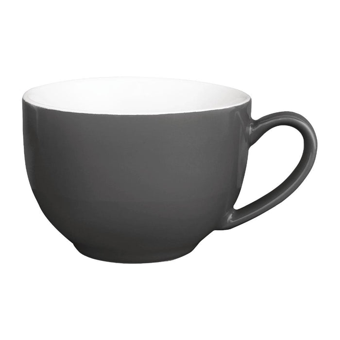 Olympia Café cappuccino koppen donkergrijs 340ml (12 stuks)